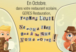 Octobre, menu scolaire GERES Restauration - restauration collectivités