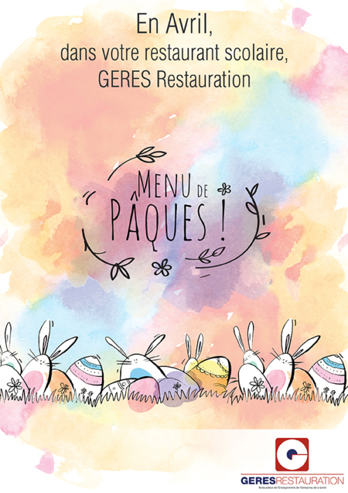 Menu Pâques 2018 GERES Restauration Scolaire