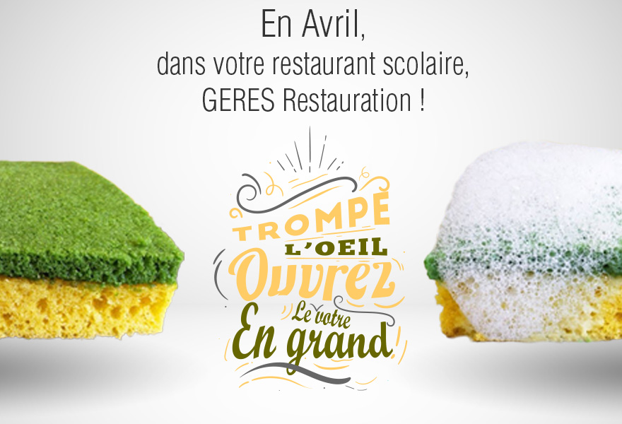 En Avril, trompe l'oeil dans nos restaurants scolaires