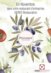 En Novembre, menu Provençal dans nos restaurants d'entreprises